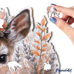 Puzzle en Bois Adulte - Faon et Fleurs