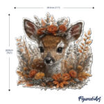 Puzzle en Bois Adulte - Faon et Fleurs