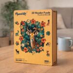 Puzzle en Bois Adulte - Girafe et Fleurs
