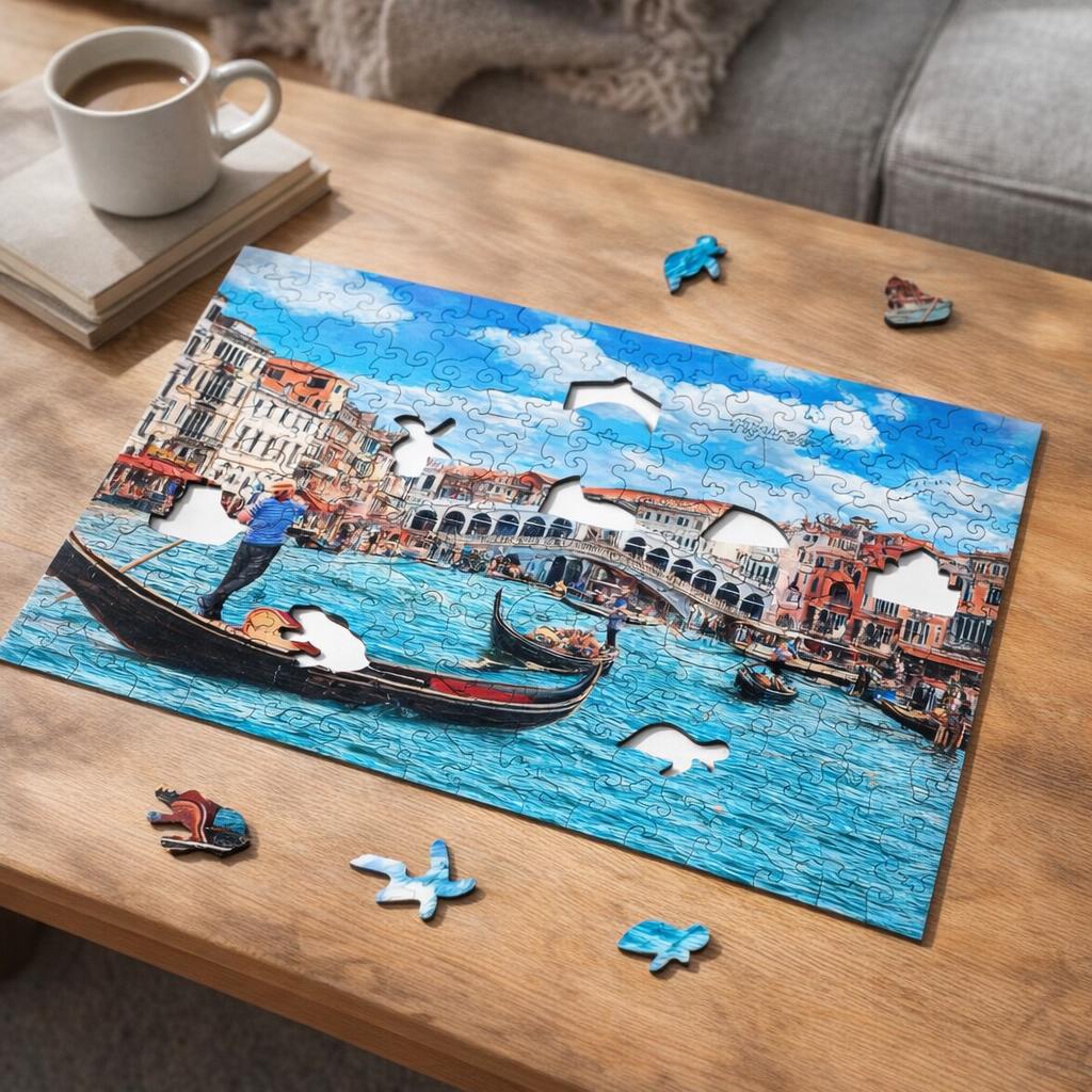Puzzle en Bois Adulte - Le Canal de Venise