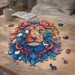 Puzzle en Bois Adulte - Lion vibrant