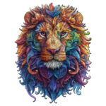 Puzzle en Bois Adulte - Lion vibrant