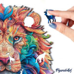 Puzzle en Bois Adulte - Lion vibrant