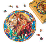 Puzzle en Bois Adulte - Lion Vitrail