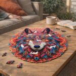 Puzzle en Bois Adulte - Loup vibrant