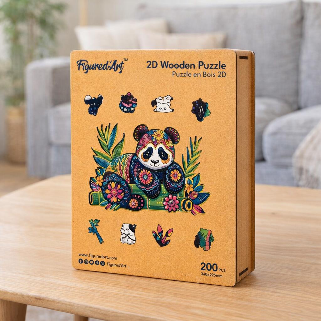 Puzzle Panda Floral