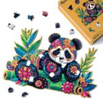 Puzzle en Bois Adulte - Panda floral
