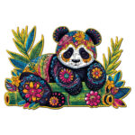 Puzzle en Bois Adulte - Panda floral