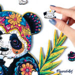 Puzzle en Bois Adulte - Panda floral