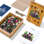 Puzzle en Bois Adulte - Panda floral