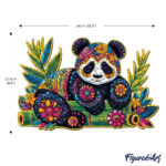 Puzzle en Bois Adulte - Panda floral