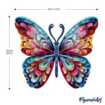 Puzzle en Bois Adulte - Papillon arc-en-ciel magnifique
