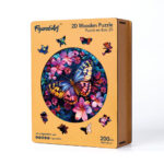 Puzzle en Bois Adulte - Papillon et fleurs