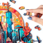 Puzzle en Bois Adulte - Paysage Urbain floral