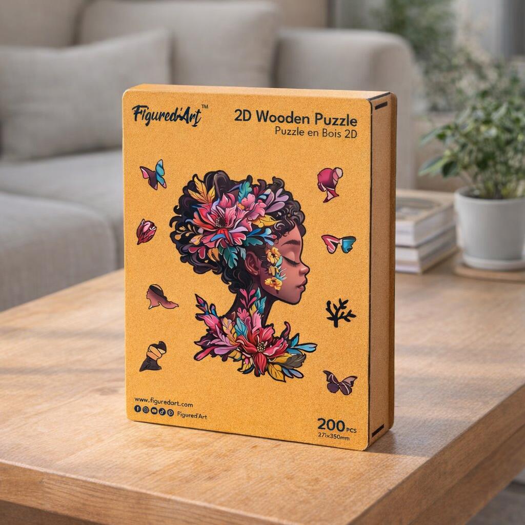 Portrait femme florale