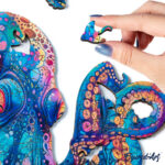 Puzzle en Bois Adulte - Poulpe coloré