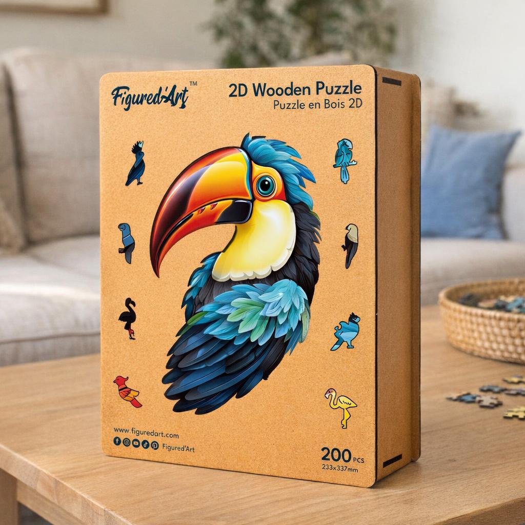Puzzle toucan coloré