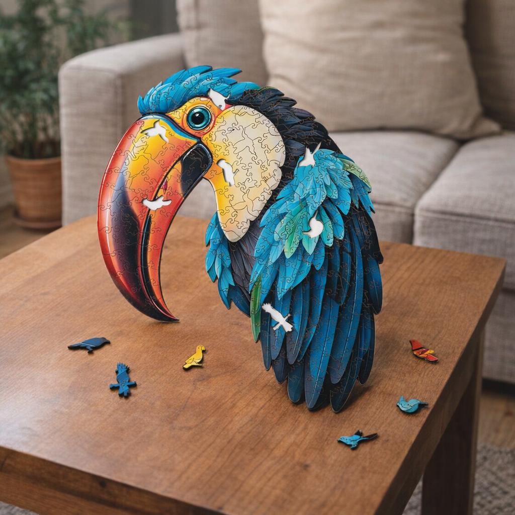 Puzzle en Bois Adulte - Toucan coloré