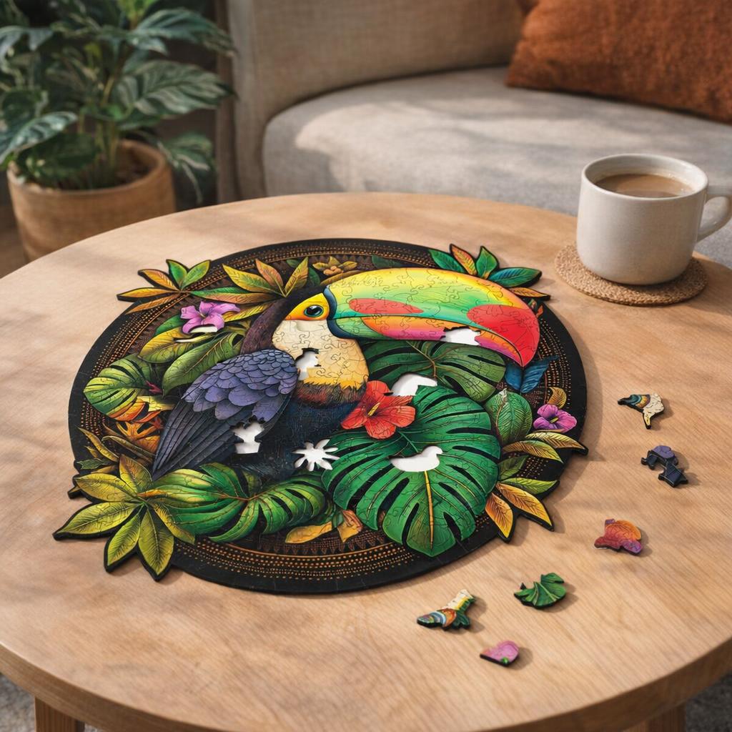 Puzzle en Bois Adulte - Toucan tropical