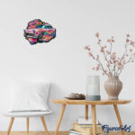 Puzzle en Bois Adulte - Voiture florale Vintage