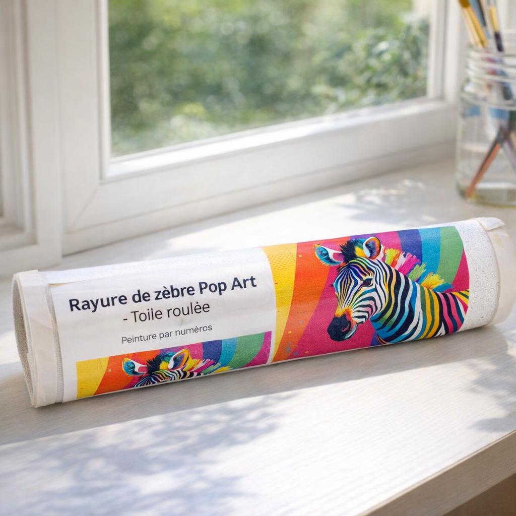 Rayure de zèbre Pop Art - Toile roulée