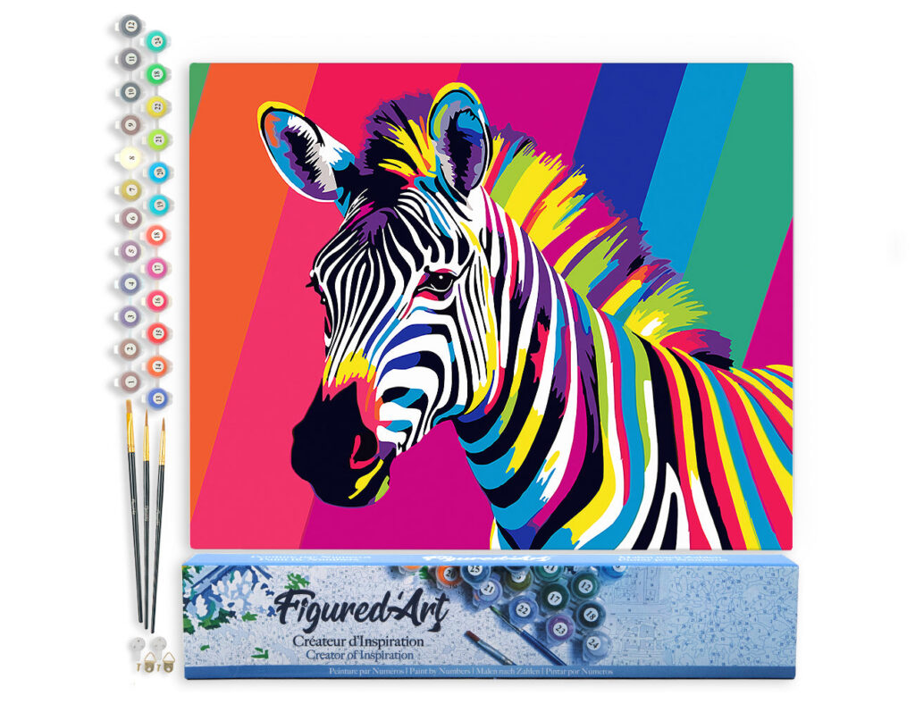 Rayure de zèbre Pop Art - Toile roulée