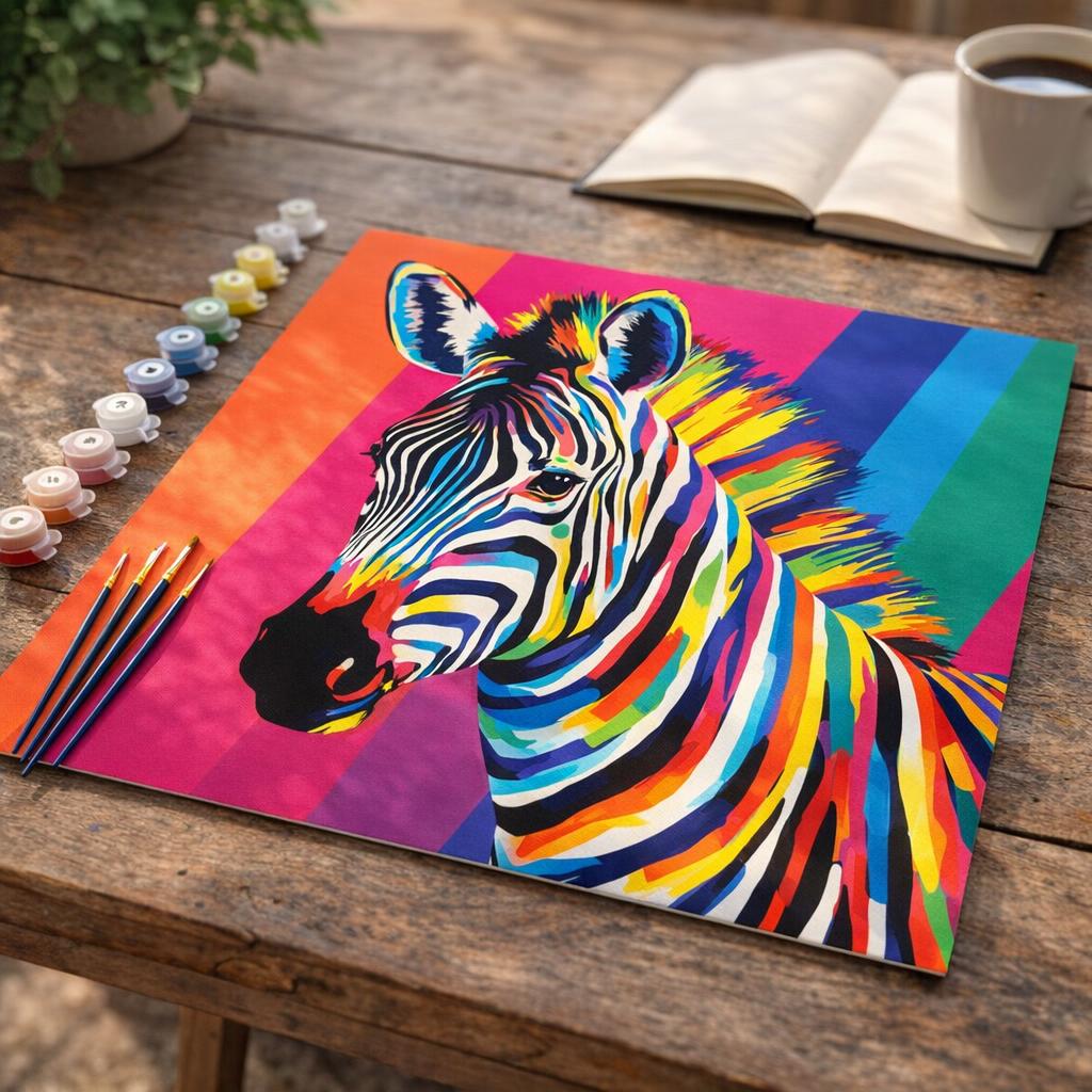 Rayure de zèbre Pop Art - Toile roulée