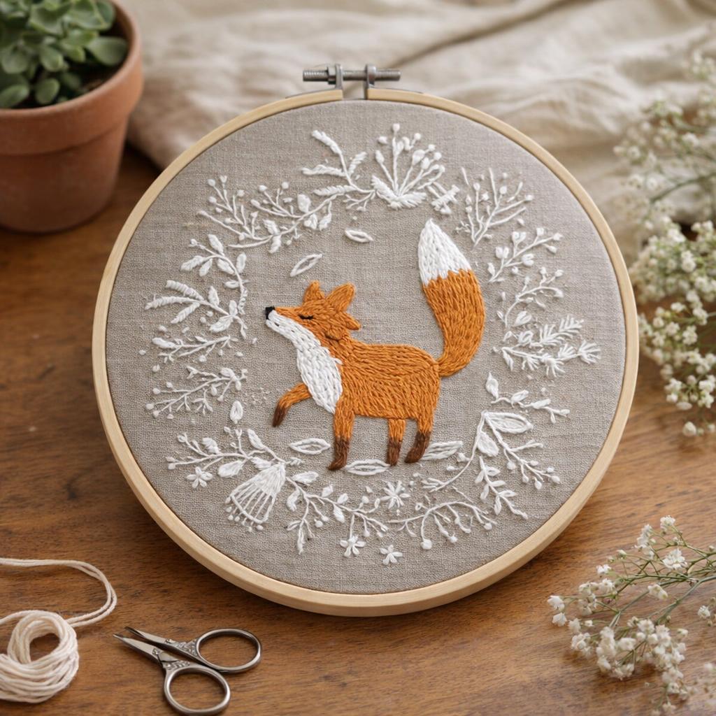 Kit de broderie décorative - Renard