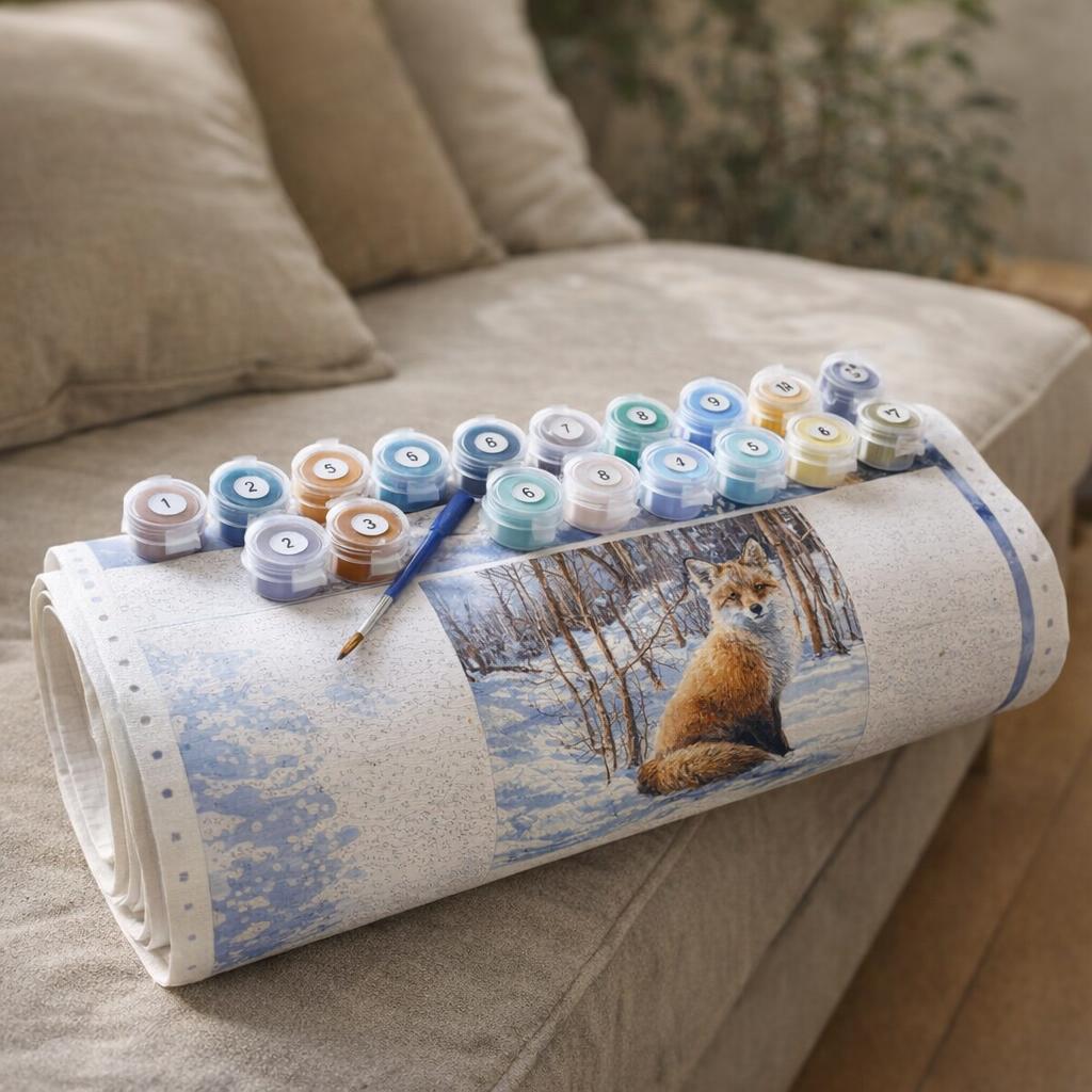 Renard dans la Neige - Toile roulée