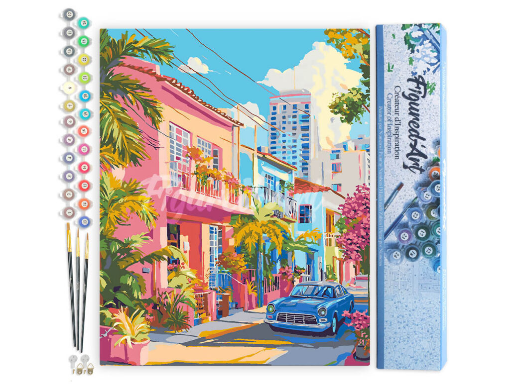 Rue Colorée - Toile roulée