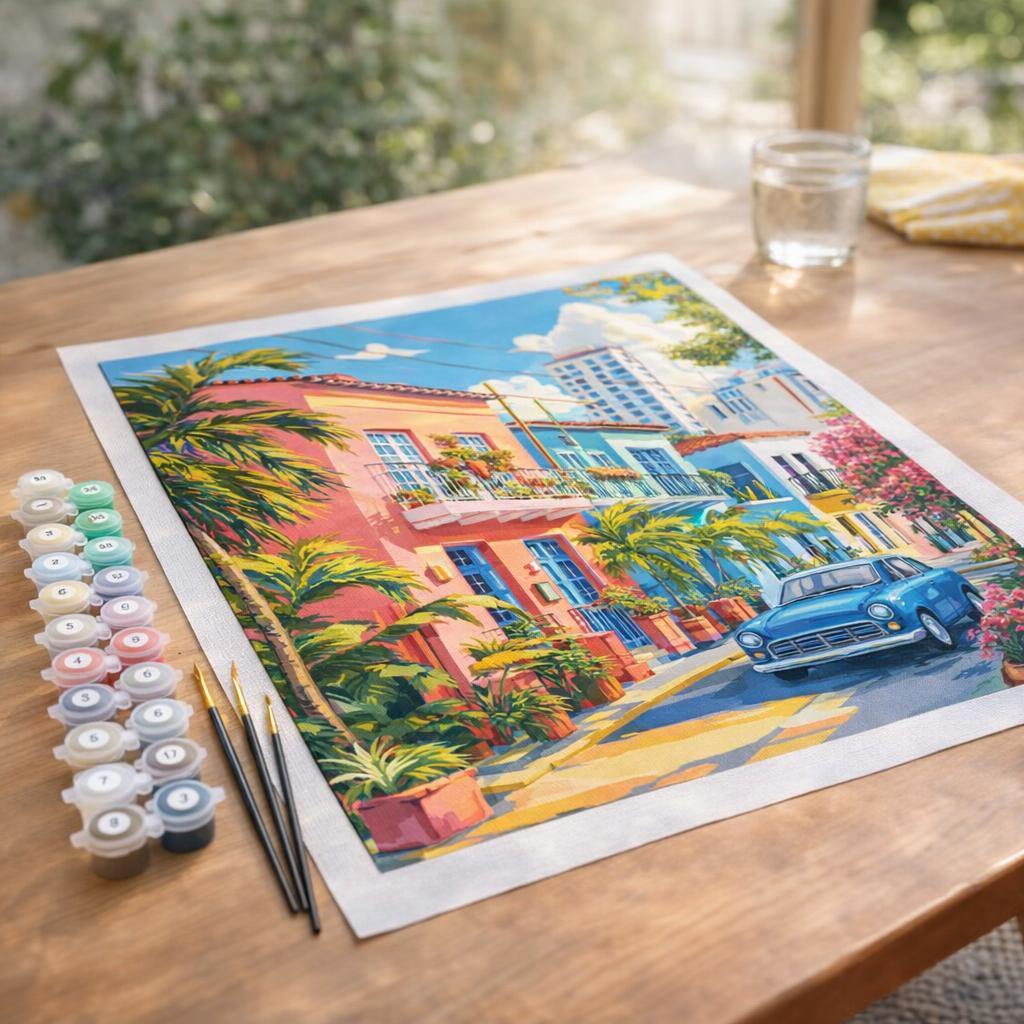 Rivière paradisiaque - Toile roulée