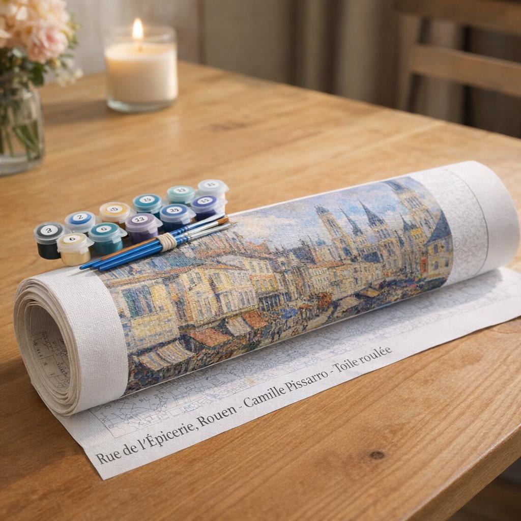 Rue de l'Épicerie, Rouen - Camille Pissarro - Toile roulée
