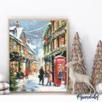 Rue de Noël Britannique - Toile roulée