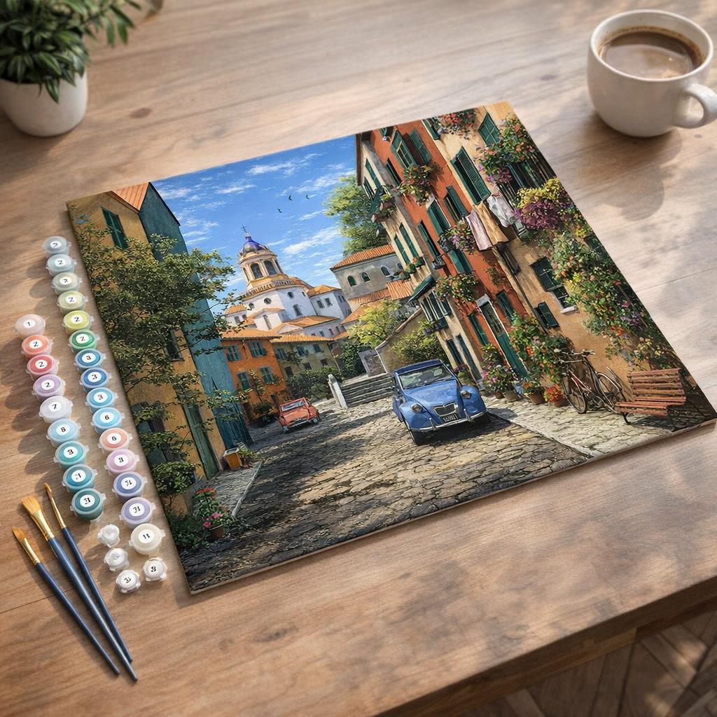 Ruelle et 2 CV - Toile roulée