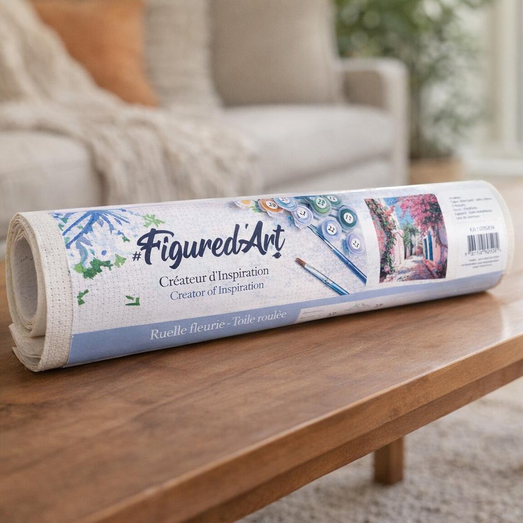 Ruelle fleurie peinture