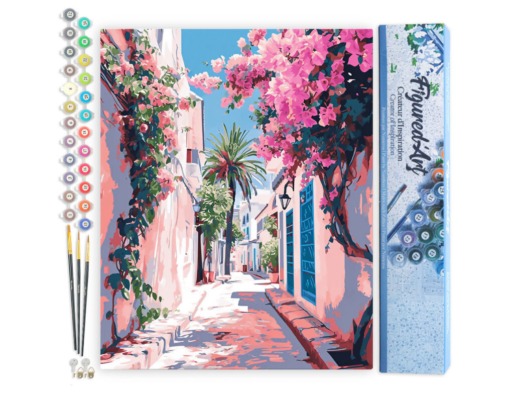 Ruelle fleurie - Toile roulée