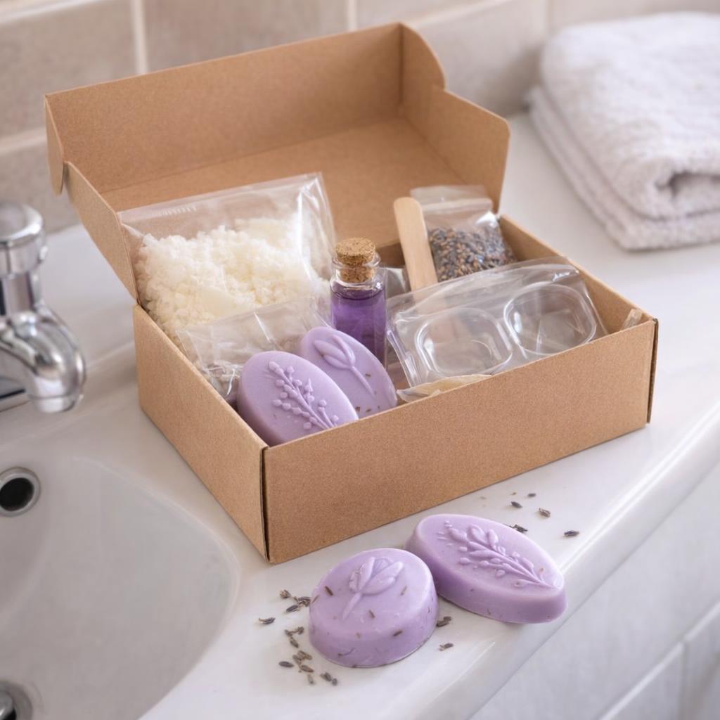 Kit diy : coffret savons à la lavande
