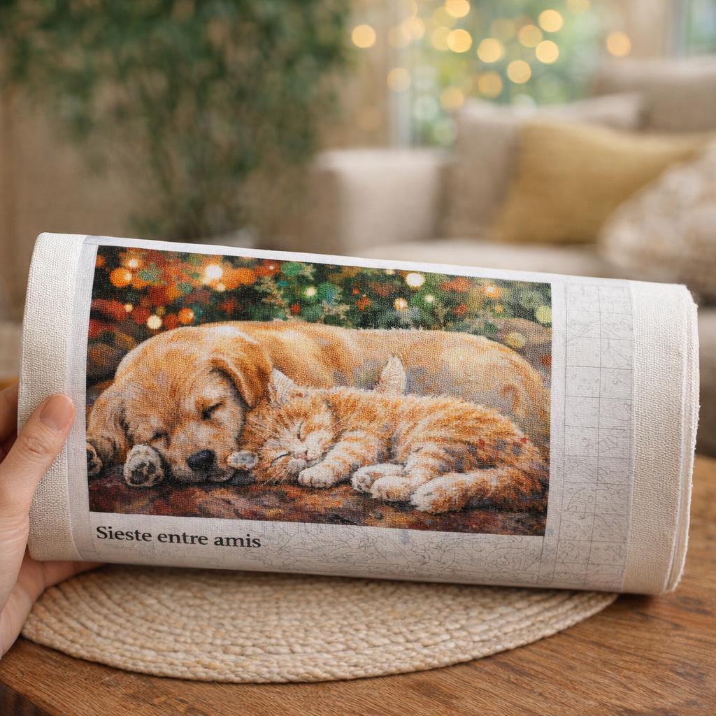 Sieste entre amis - Toile roulée