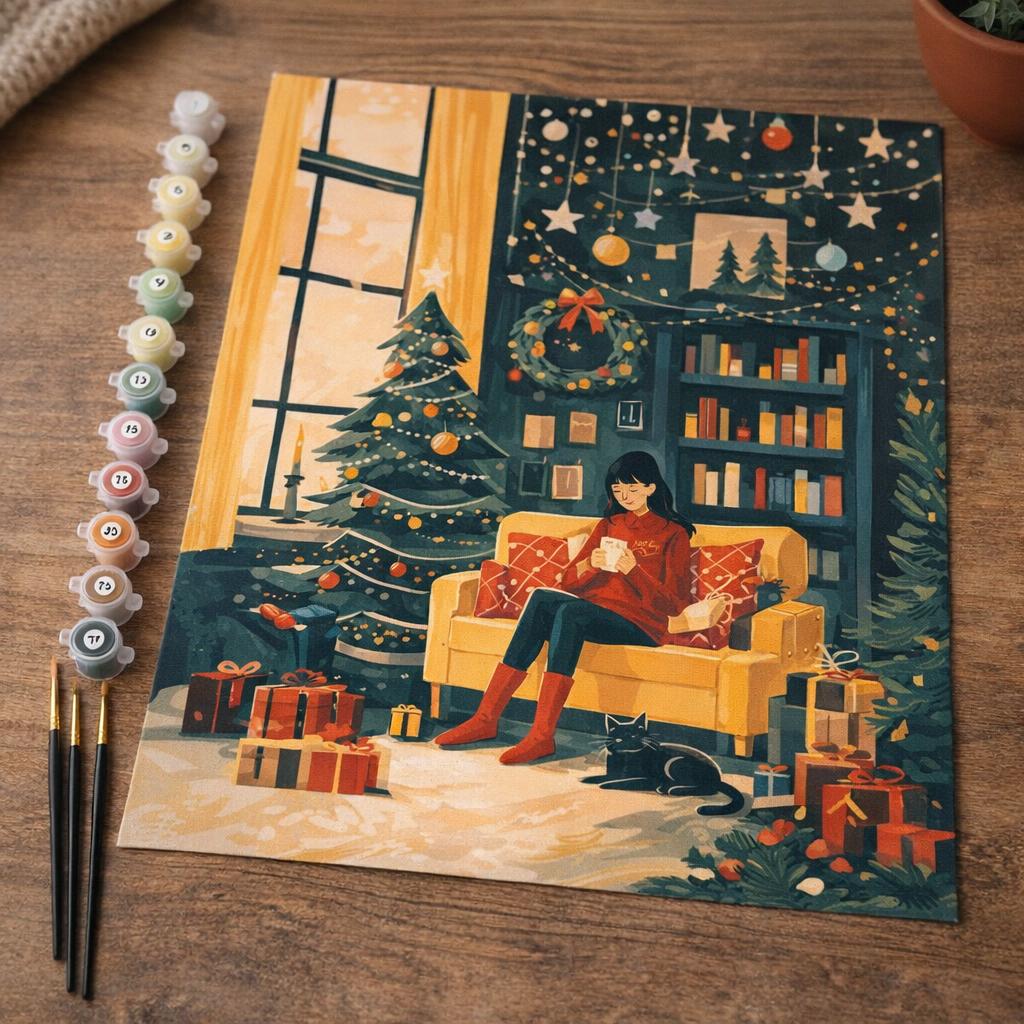 Soirée de Noël Conviviale - Toile roulée