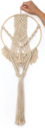 Kit macramé avec suspension cercle en bambou