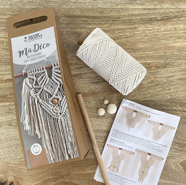 Kit macramé : bohème en coton recyclé