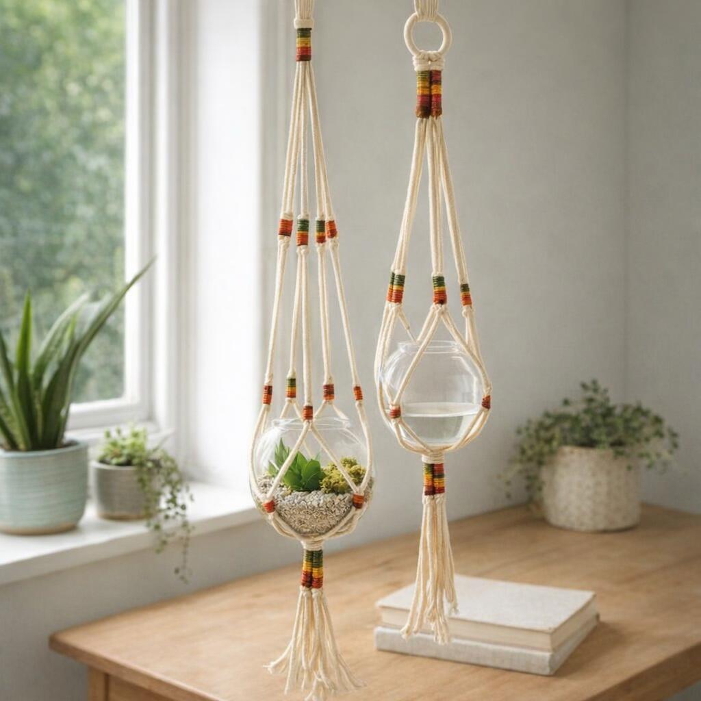 Kit macramé boules en suspension