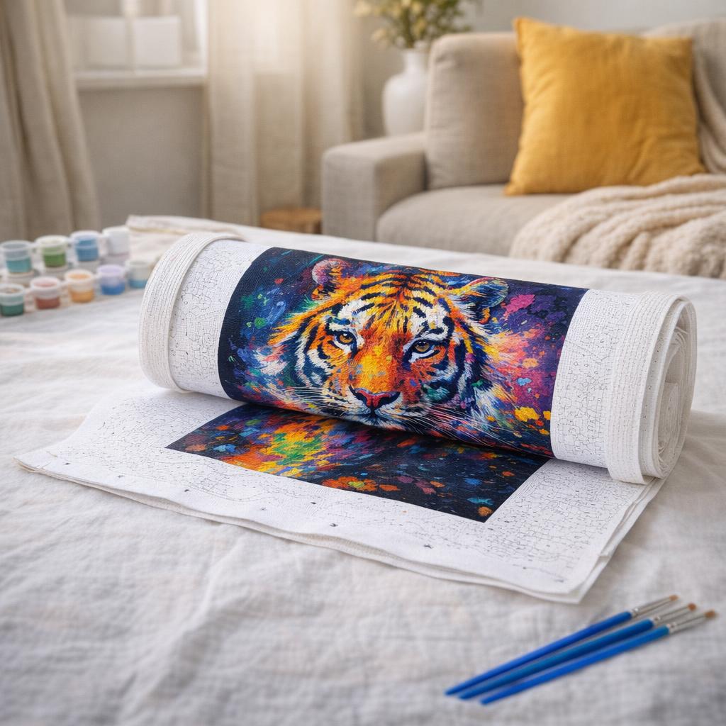 Tigre abstrait coloré