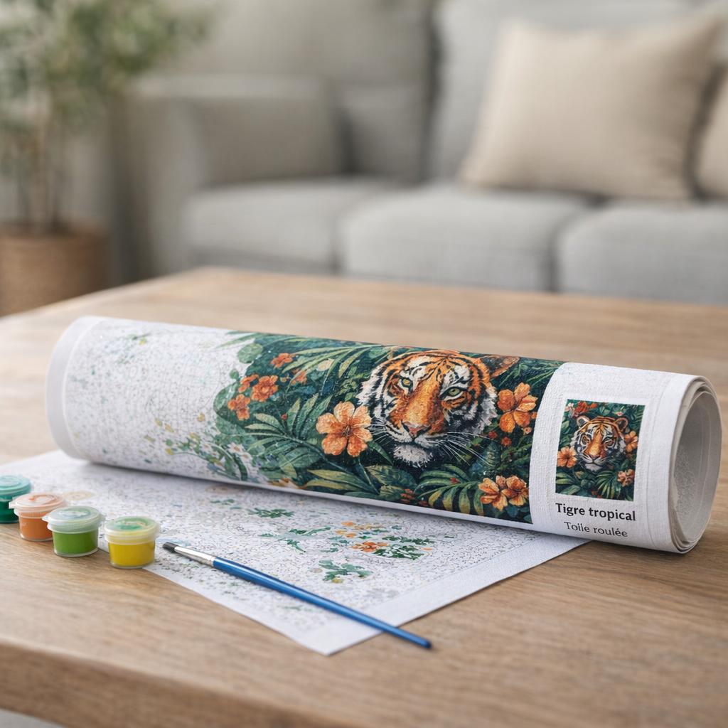 Tigre tropical - Toile roulée