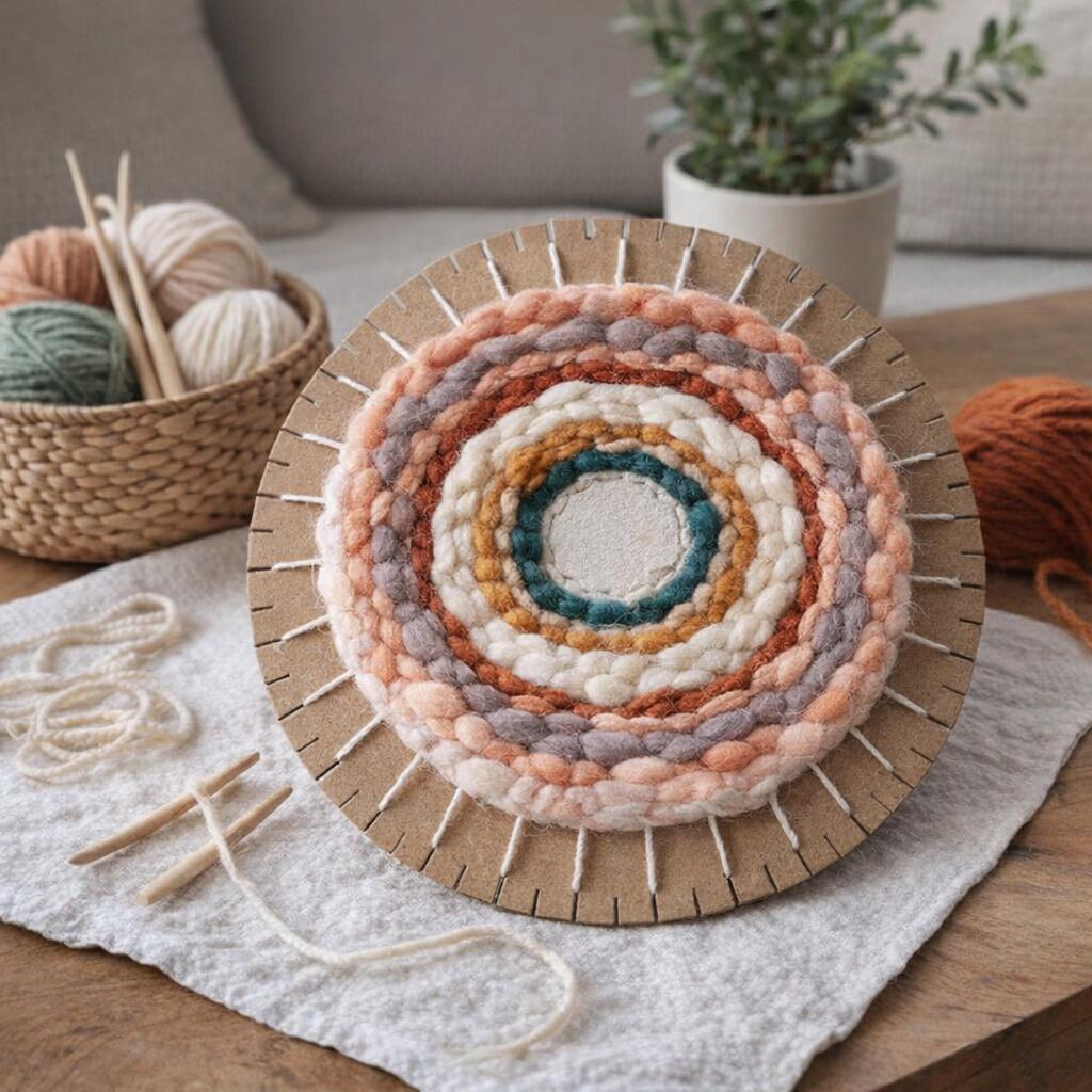 Kit métier à tisser rond - Nature