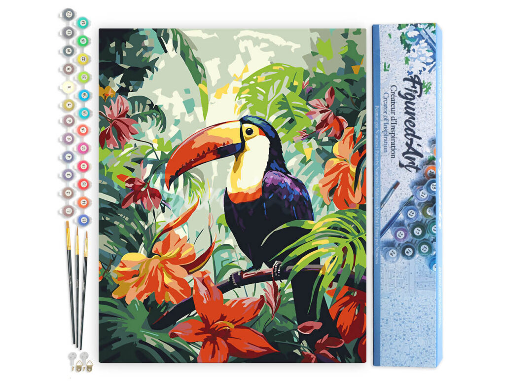 Toucan dans la jungle - Toile roulée