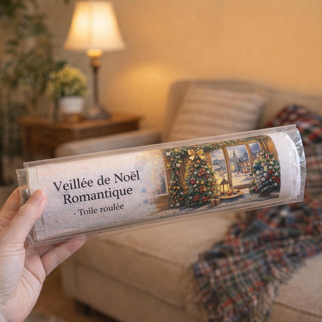 Veillée de Noël Romantique - Toile roulée