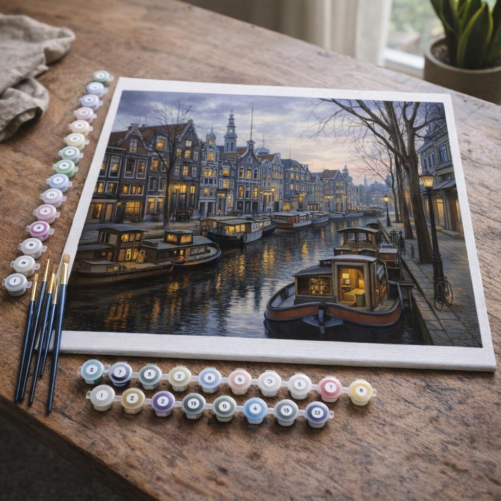 Vie sur le canal - Toile roulée