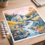 Villa au bord du ruisseau - Toile roulée