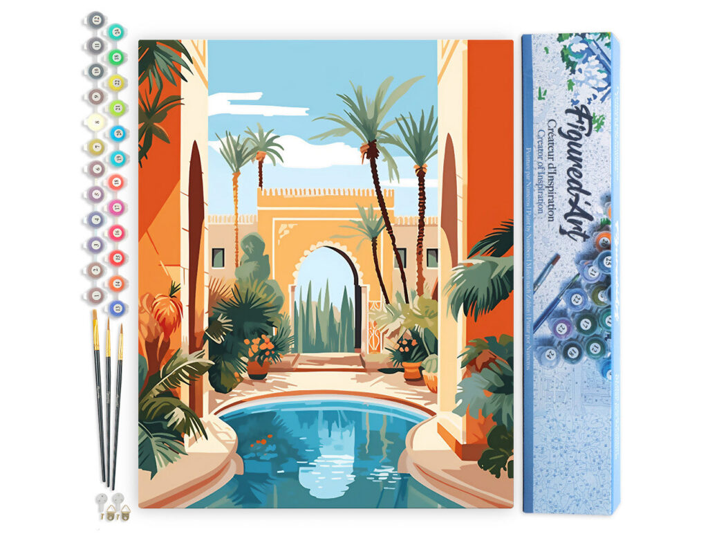 Villa marocaine luxeuse - Toile roulée